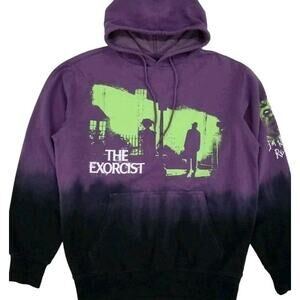 The Exorcist Hoodie Sweatshirt Men Women L Halloween Horror Movie 80s Purple